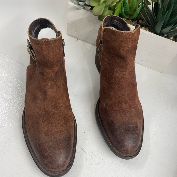 Born Tan Suede Women's Ankle Booties - Picture 2 of 4
